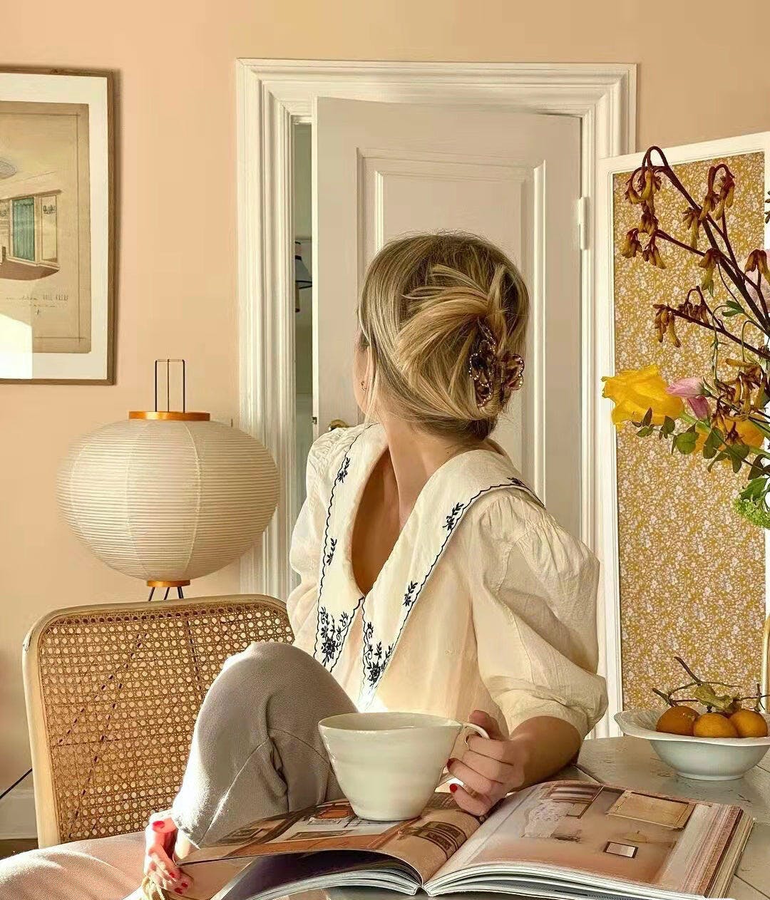 Elena Rice Paper Floor Lamp