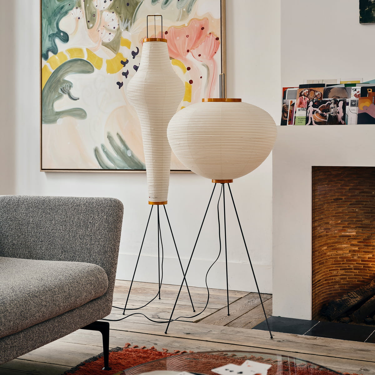 Elena Rice Paper Floor Lamp