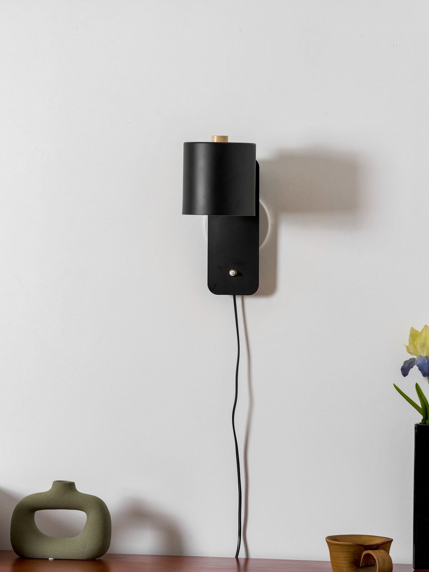 Clémence Rotatable Cylinder Plug-in Wall Lamp