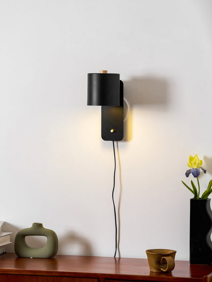 Clémence Rotatable Cylinder Plug-in Wall Lamp