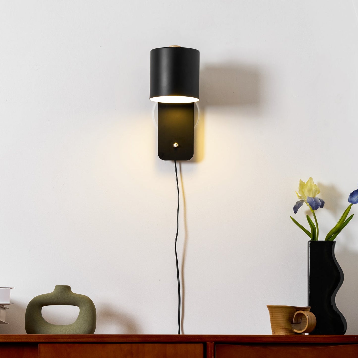 Clémence Rotatable Cylinder Plug-in Wall Lamp