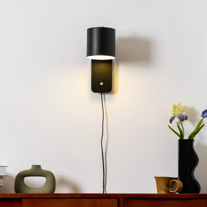 Clémence Rotatable Cylinder Plug-in Wall Lamp