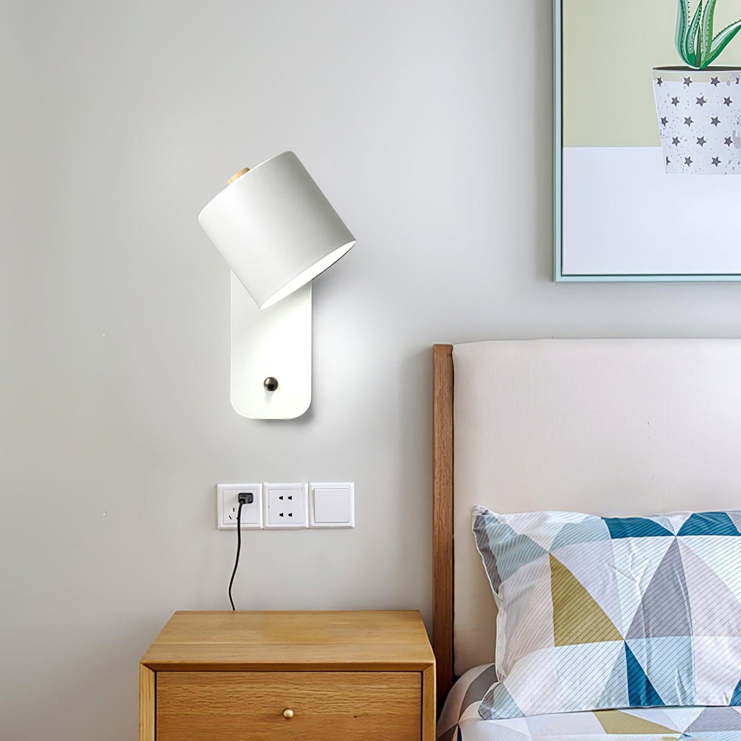Rotatable Cylinder Rechargeable Wall Lamp
