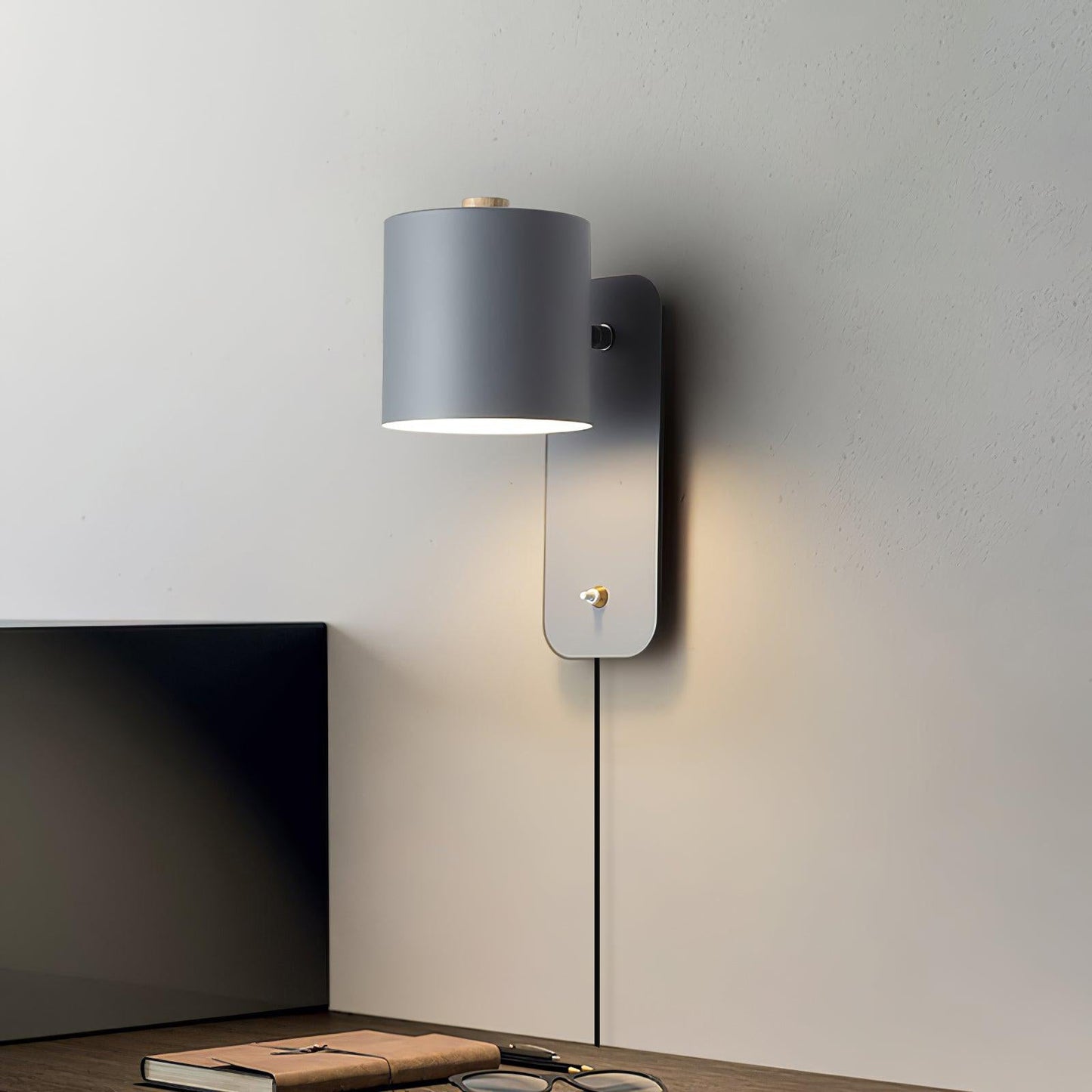 Clémence Rotatable Cylinder Plug-in Wall Lamp