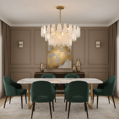 Round Cloud Glass Chandelier