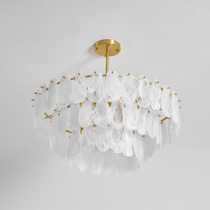 Round Cloud Glass Chandelier