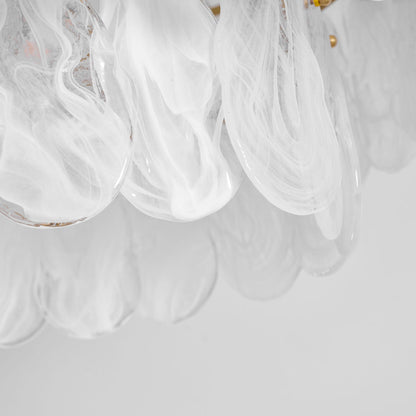 Round Cloud Glass Chandelier