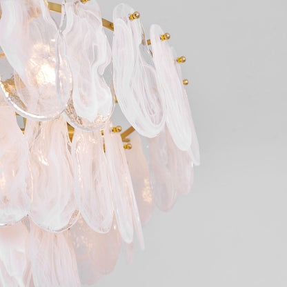Round Cloud Glass Chandelier