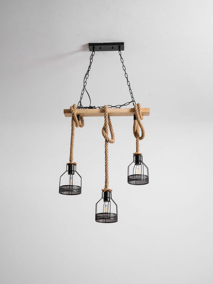 Rustic Wooden Chandelier