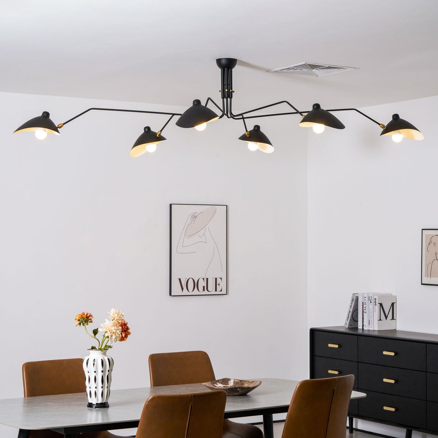 Serena Three Arm Ceiling Light