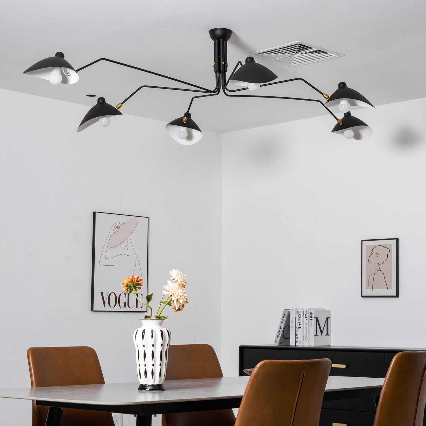 Serena Three Arm Ceiling Light