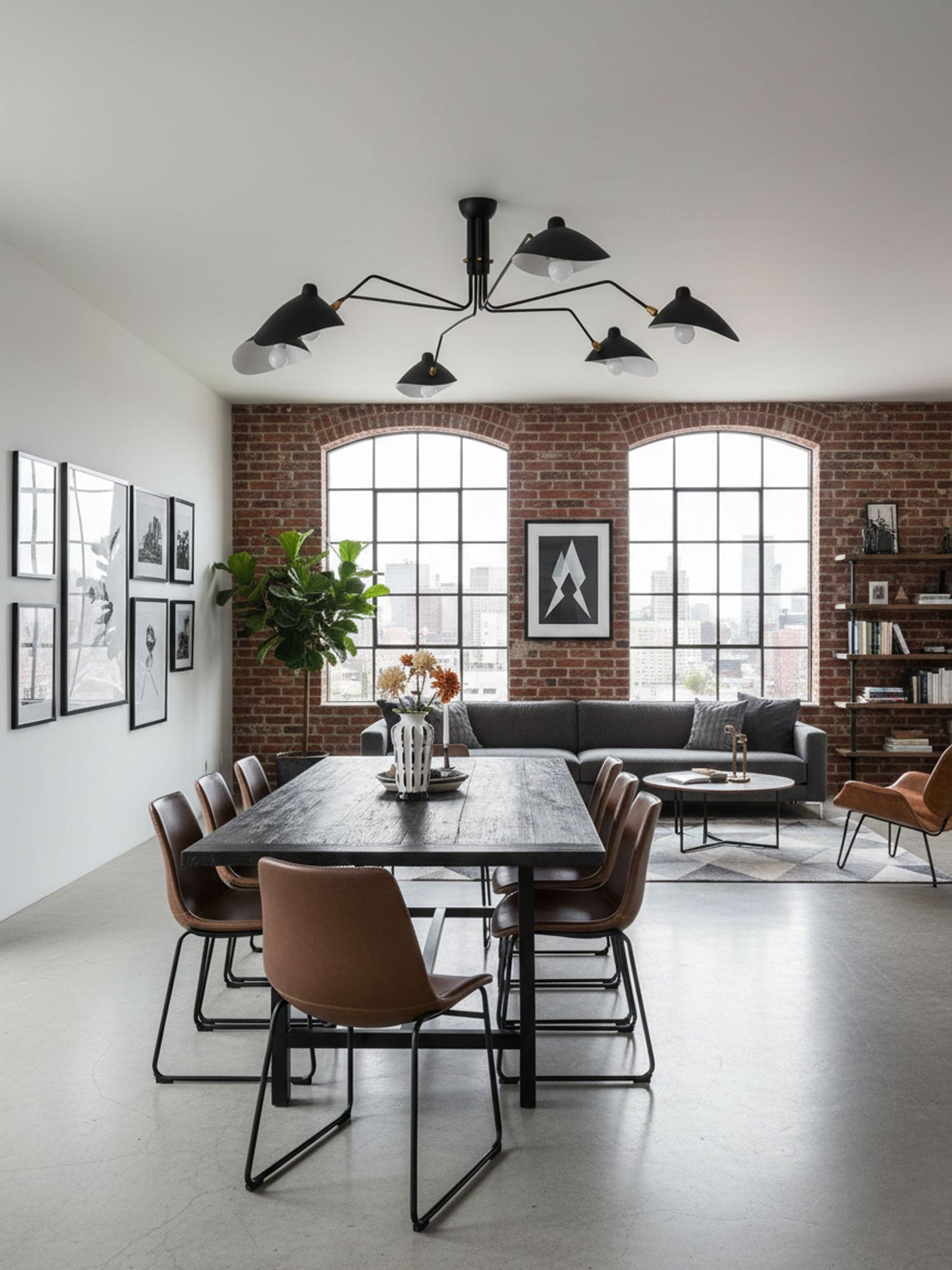 Serena Three Arm Ceiling Light