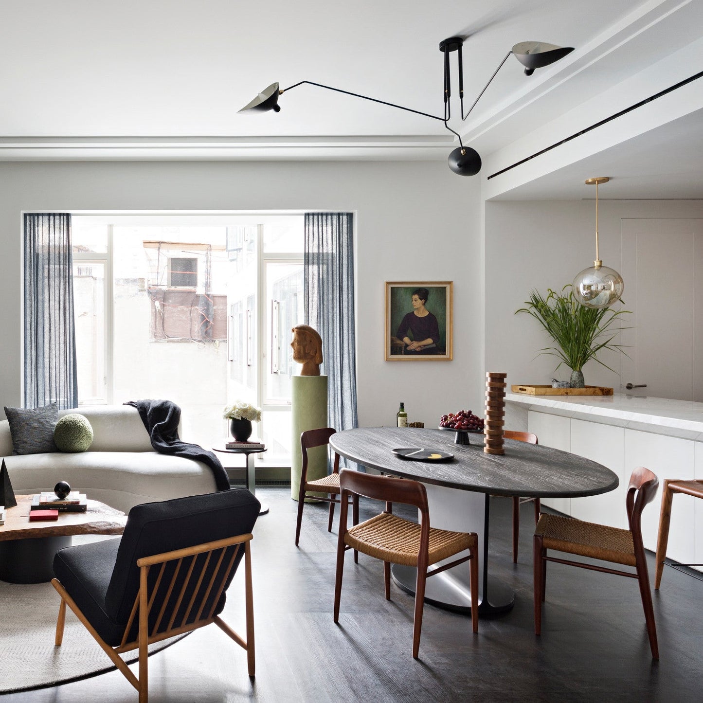 Serena Three Arm Ceiling Light