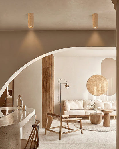 Shura Travertine Ceiling Lamp