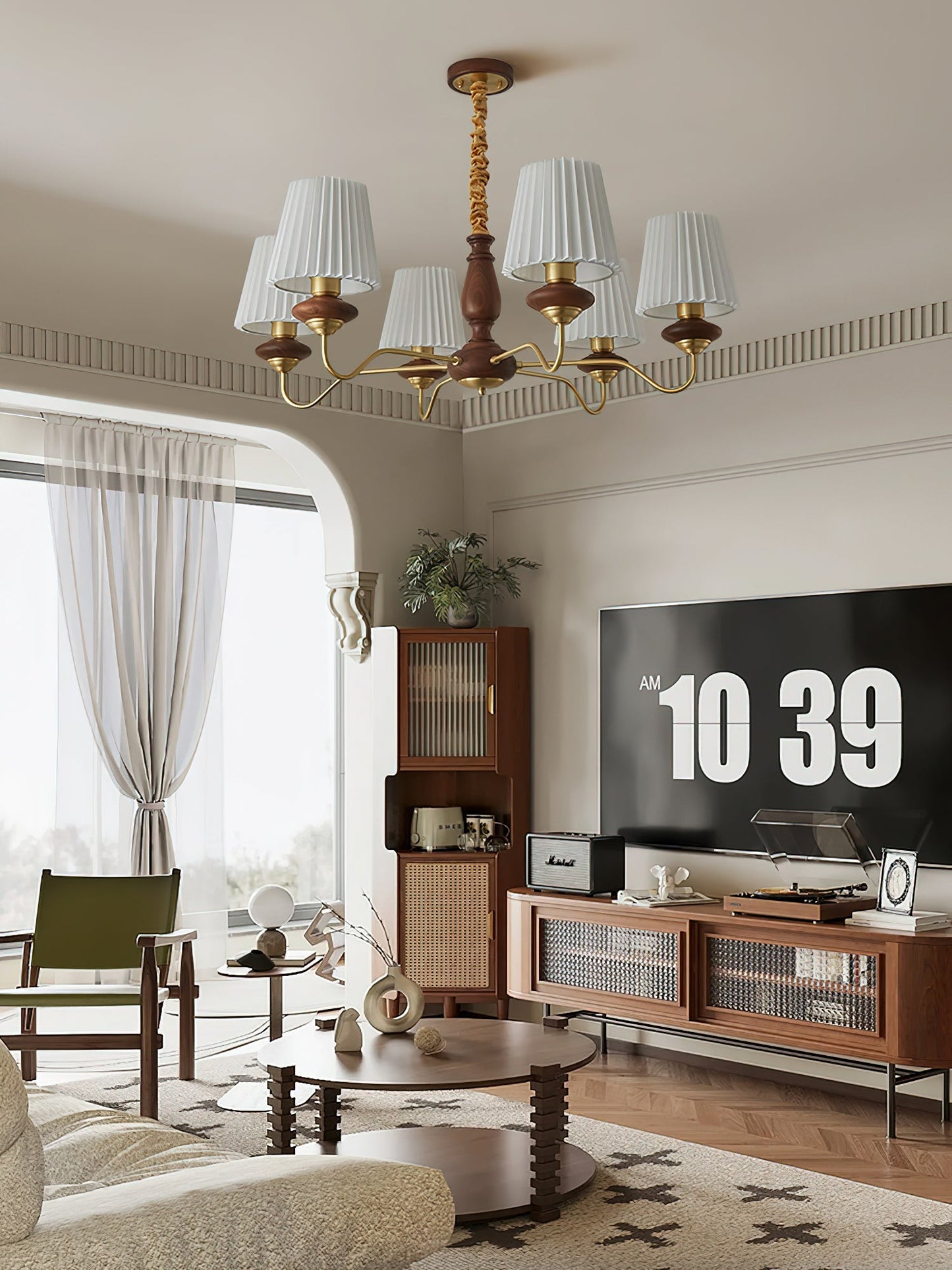 Simone Wood Chandelier