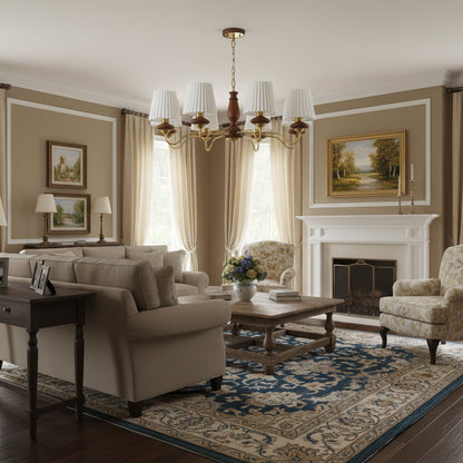 Simone Wood Chandelier