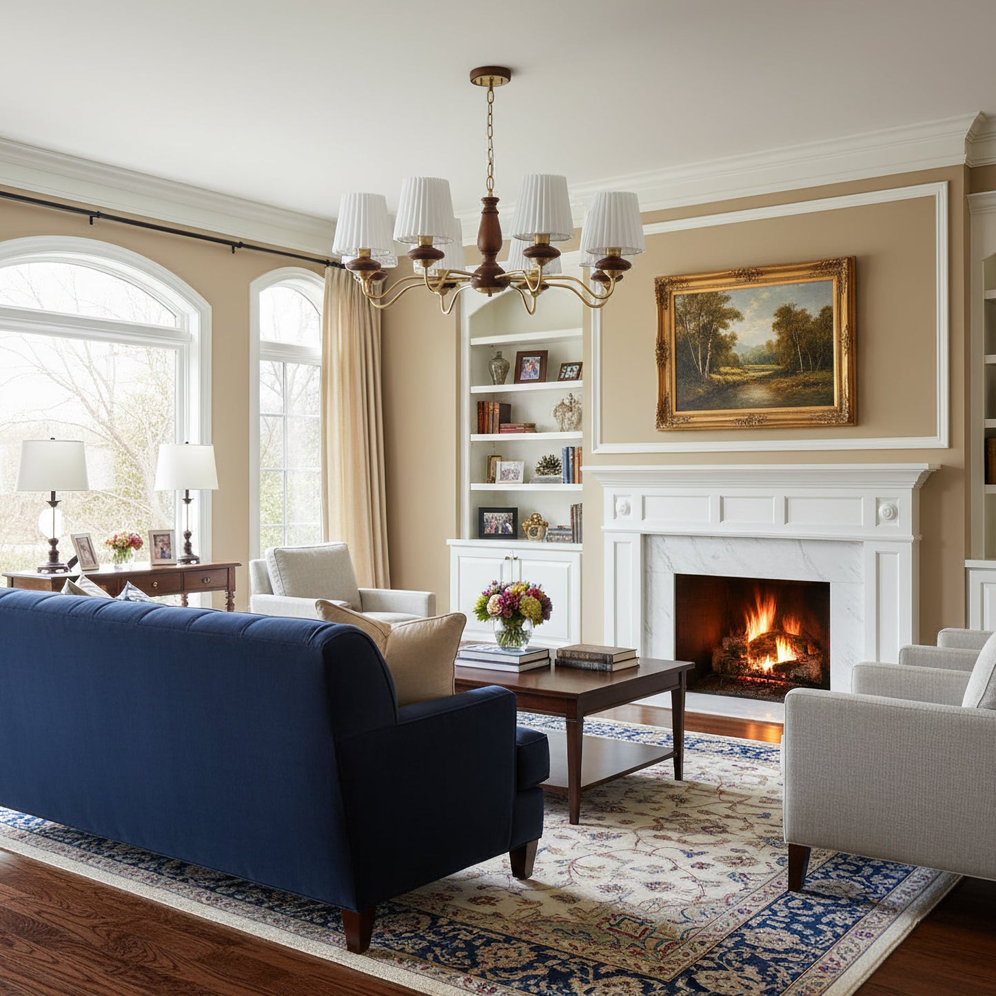 Simone Wood Chandelier