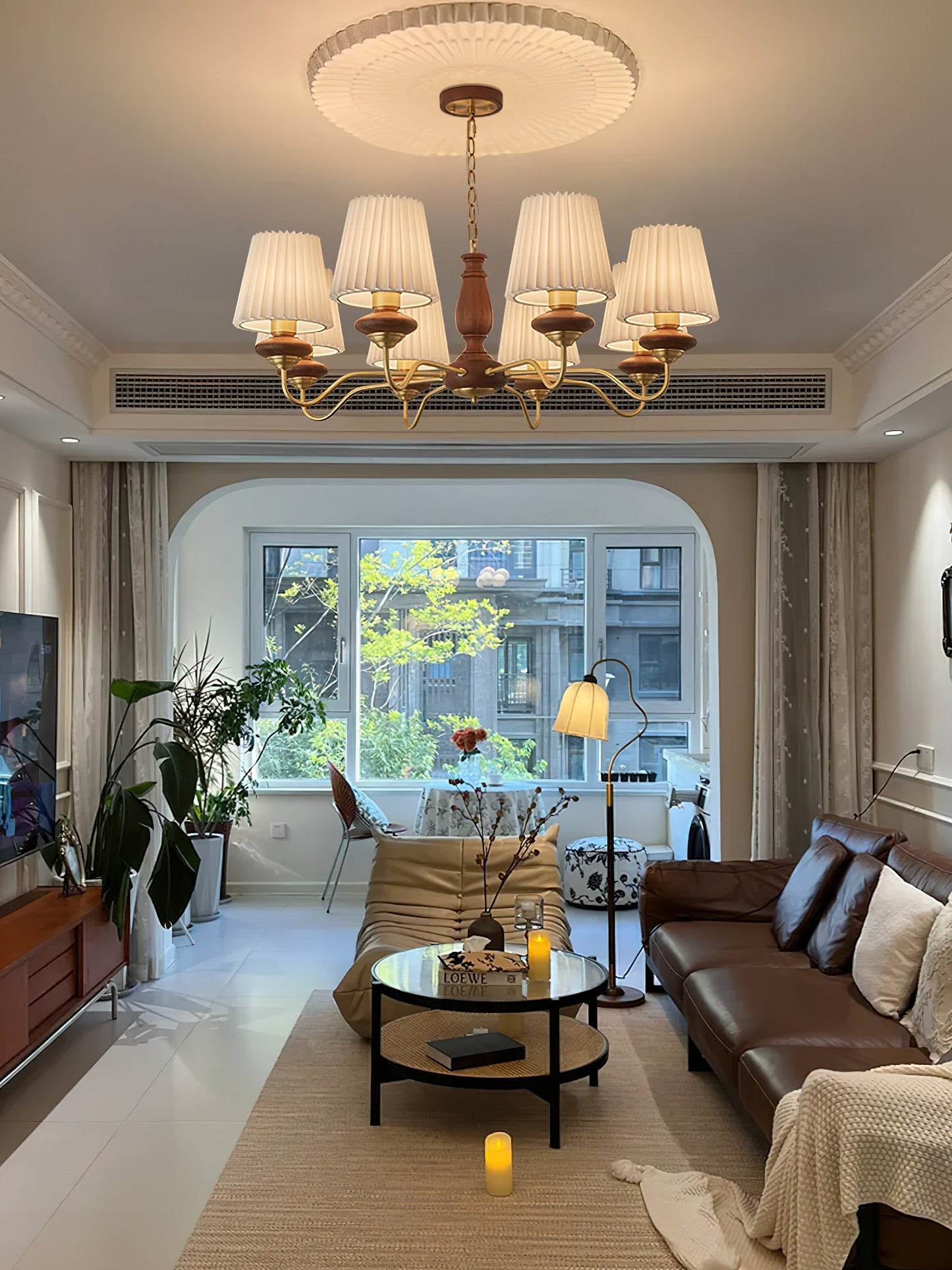 Simone Wood Chandelier