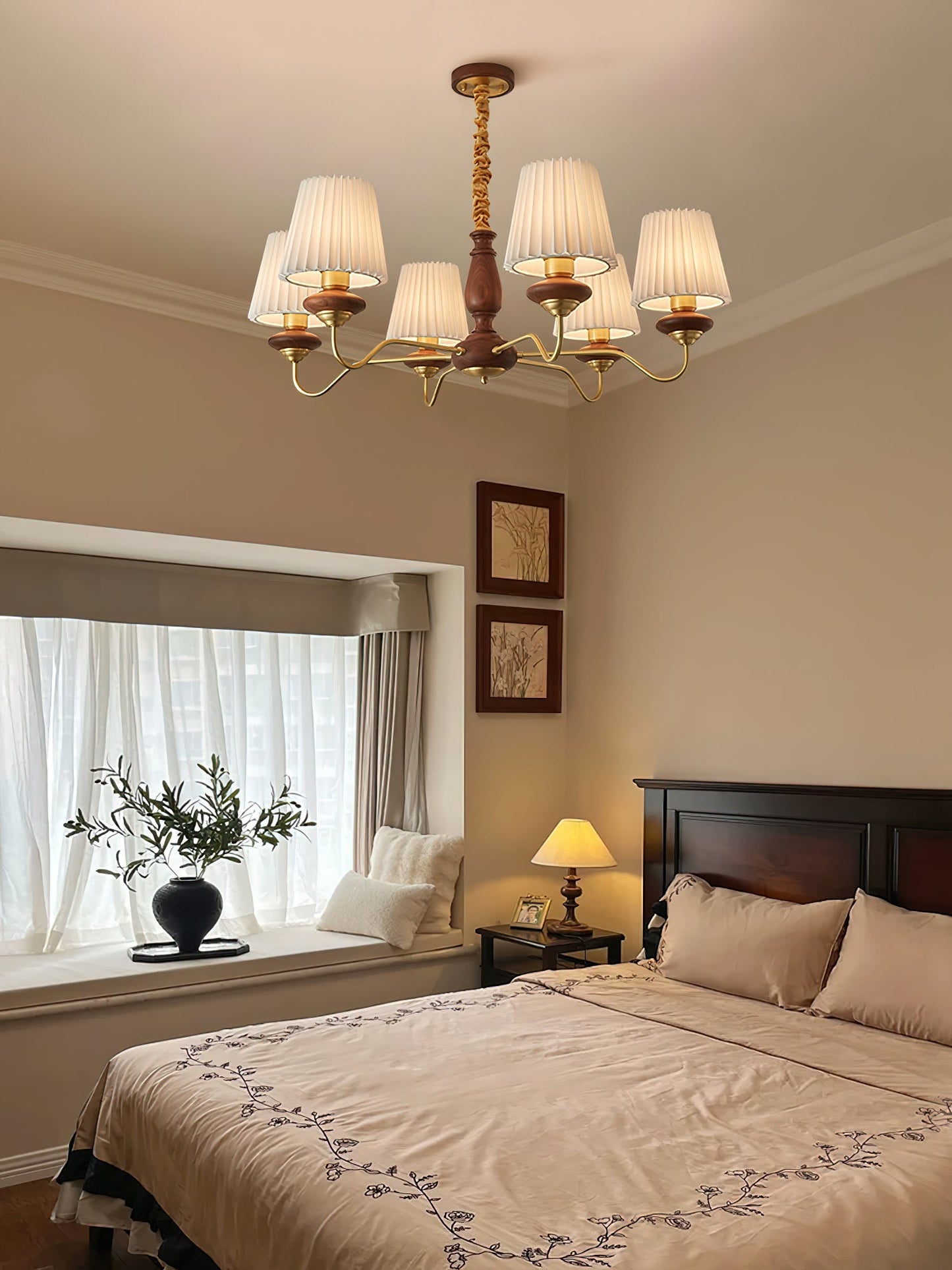 Simone Wood Chandelier