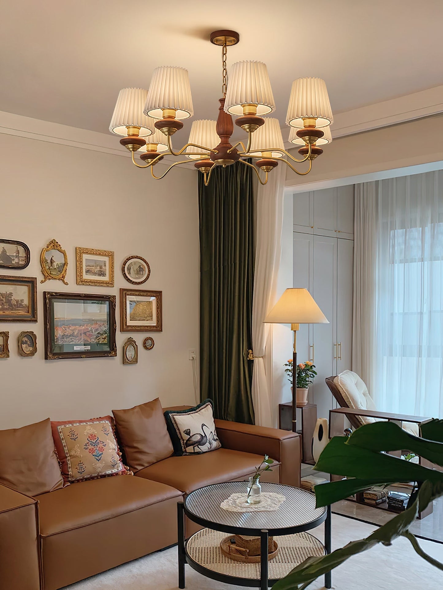 Simone Wood Chandelier