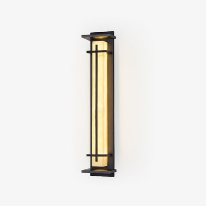 Square Outdoor Alabaster Wall Light
