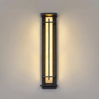 Square Outdoor Alabaster Wall Light