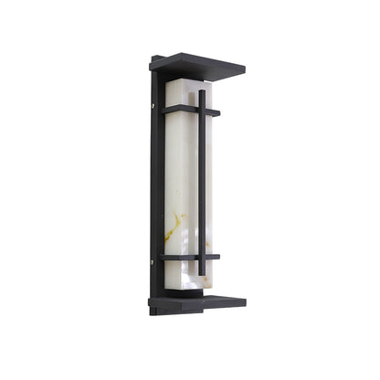 Square Outdoor Alabaster Wall Light
