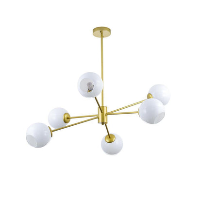Staggered Glass 6 Light Chandelier