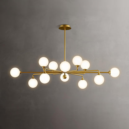 Staggered Glass Globes Chandelier
