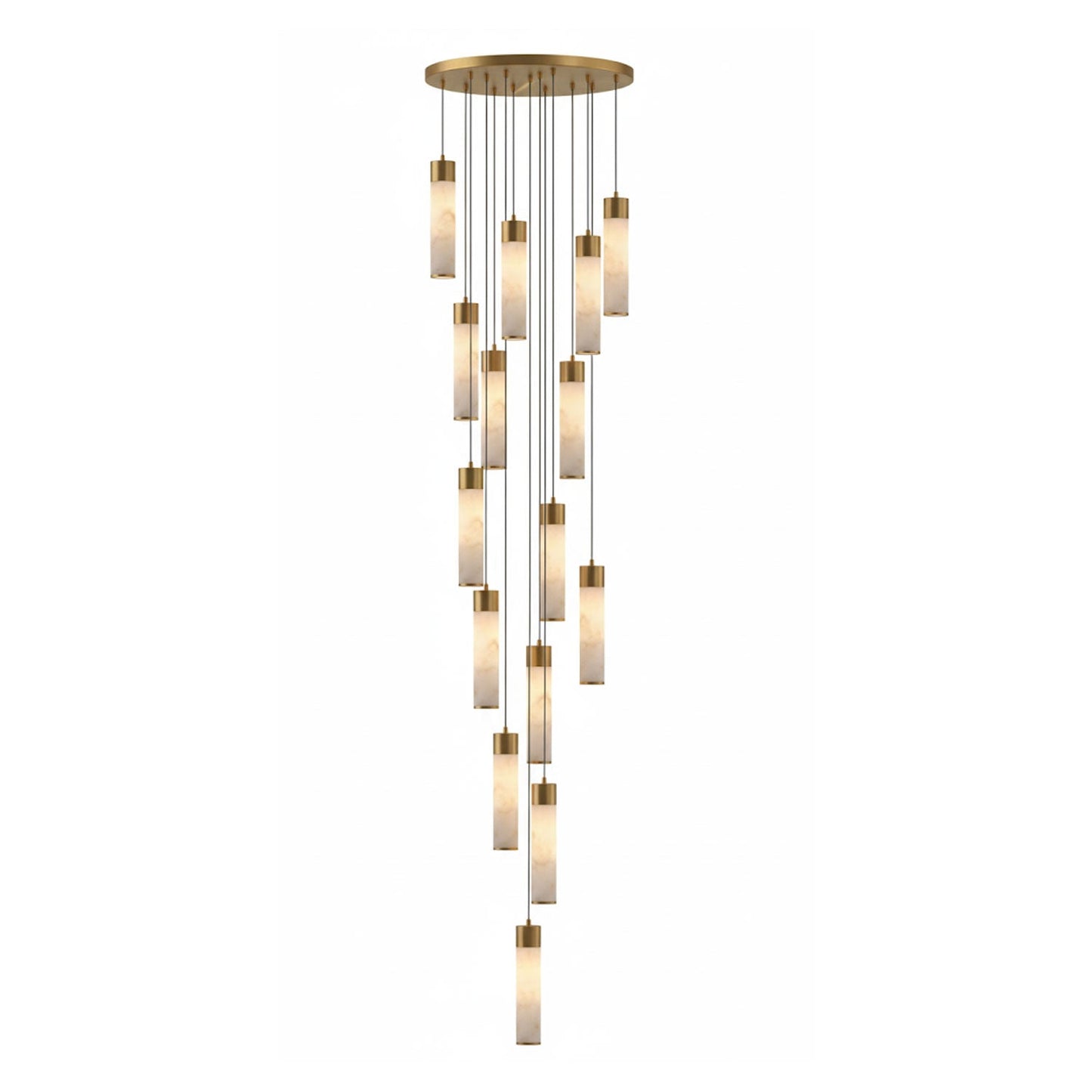 Alabaster Tala Brass Pendant Lamp