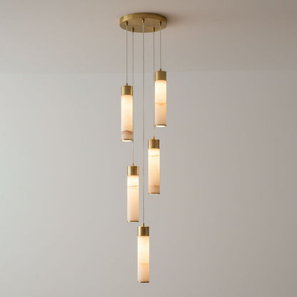 Alabaster Tala Brass Pendant Lamp