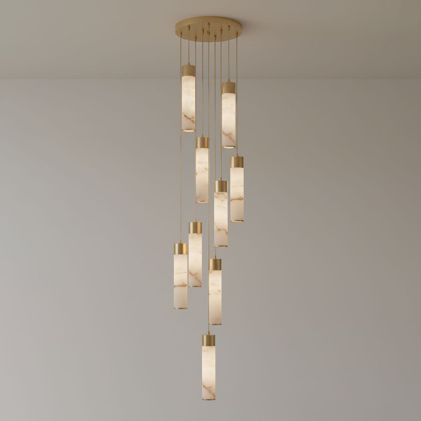 Alabaster Tala Brass Pendant Lamp