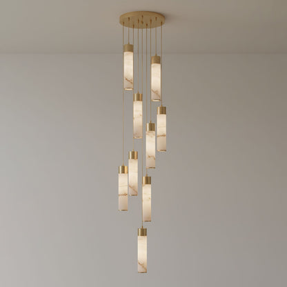 Alabaster Tala Brass Pendant Lamp