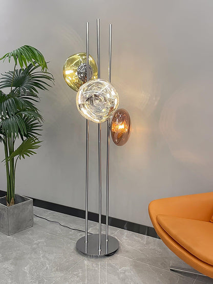 Three Lava Glass Floor Lamp