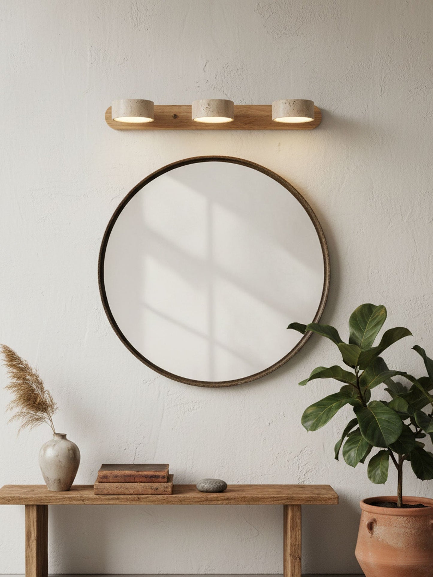 Camilla Travertine Duo Wall Light