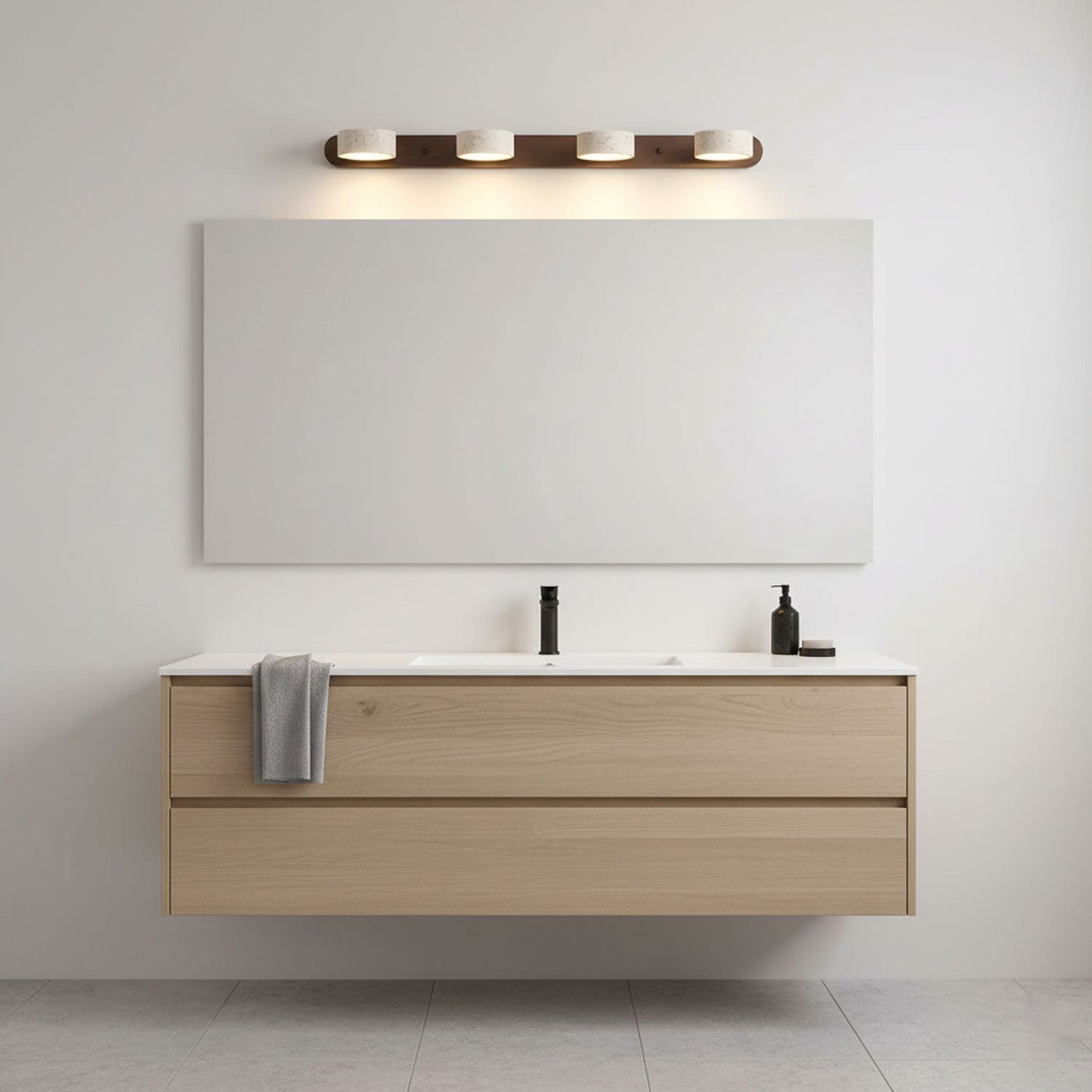 Camilla Travertine Duo Wall Light