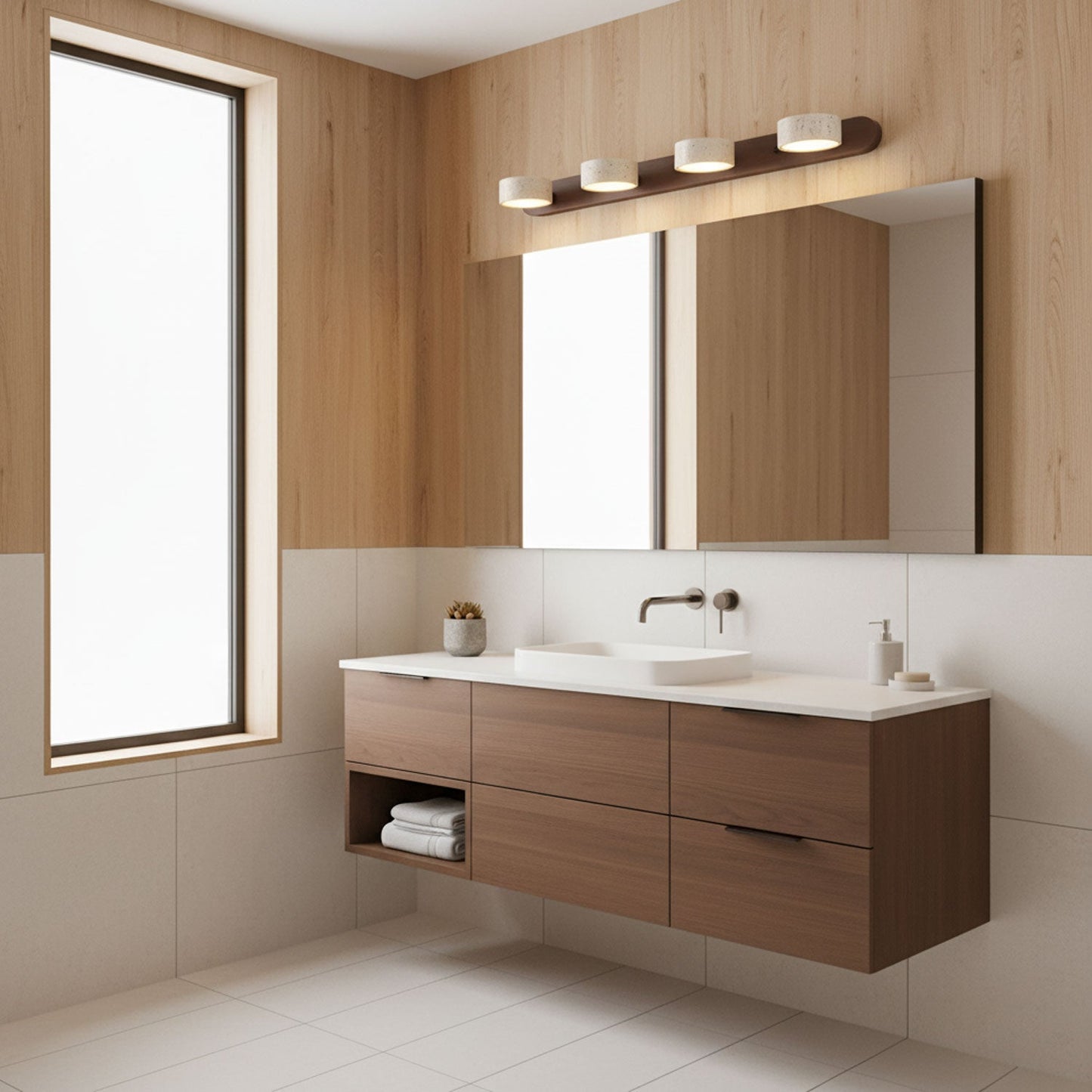 Camilla Travertine Duo Wall Light