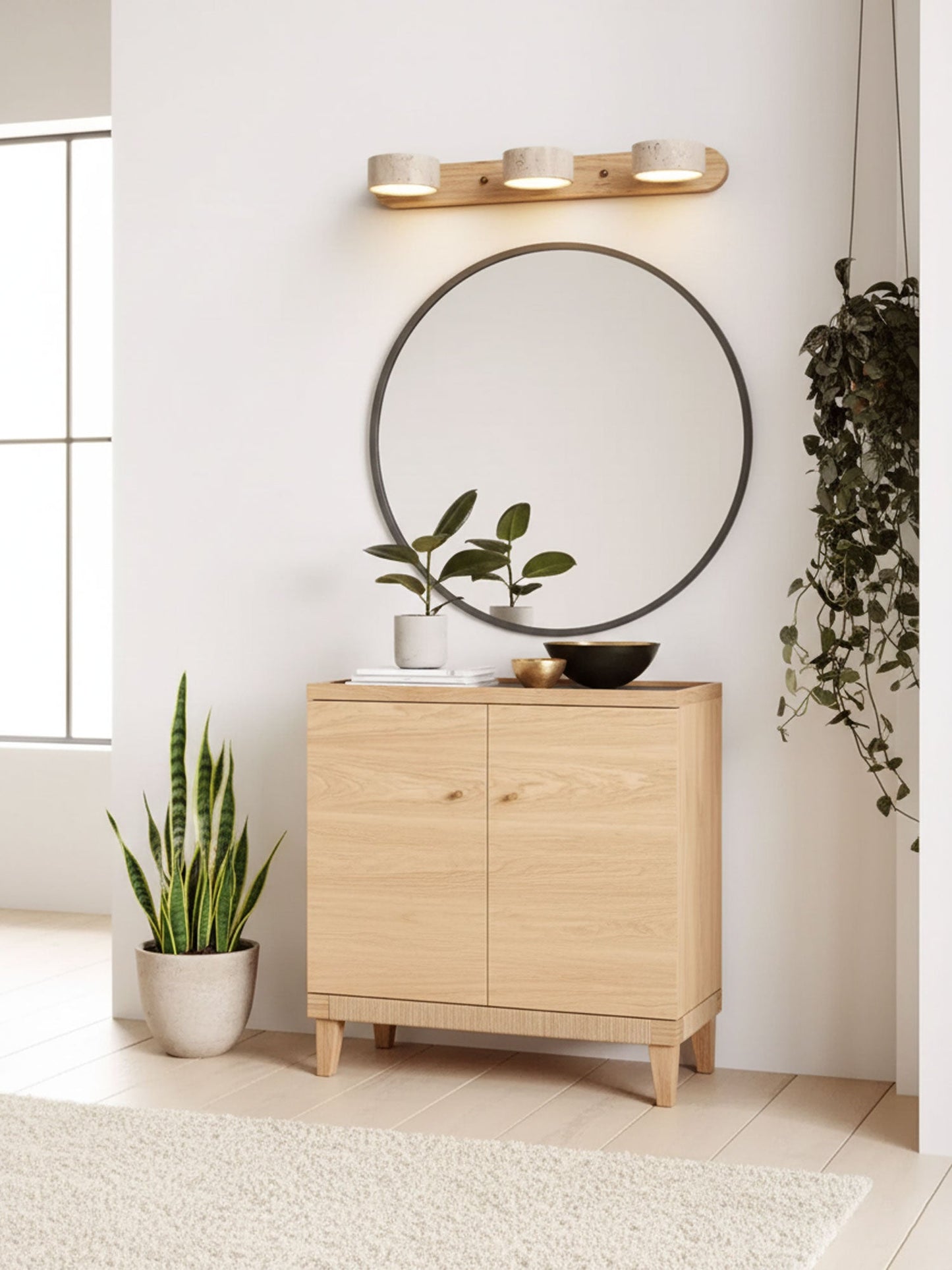 Camilla Travertine Duo Wall Light