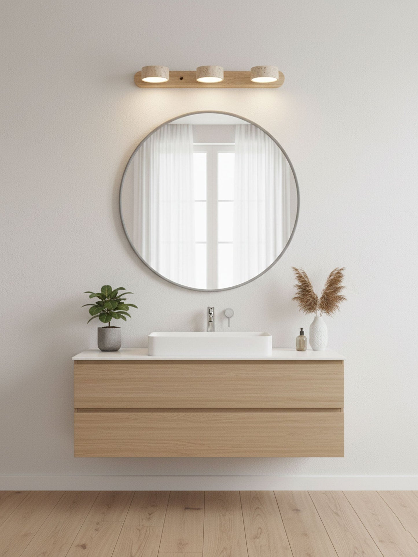 Camilla Travertine Duo Wall Light