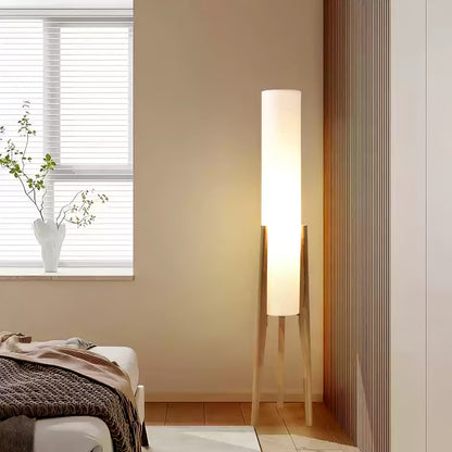 Tripod Walnut Floor Lamp