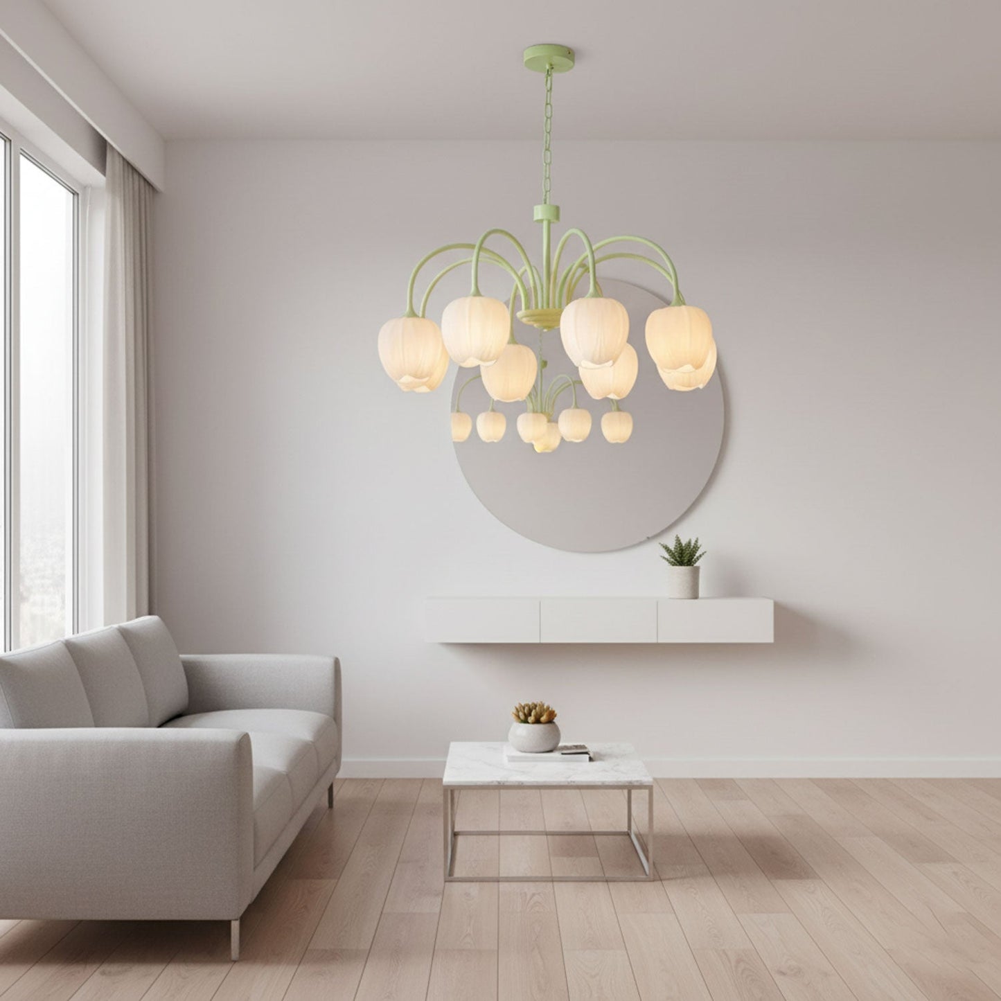 Tulip Matcha Chandelier