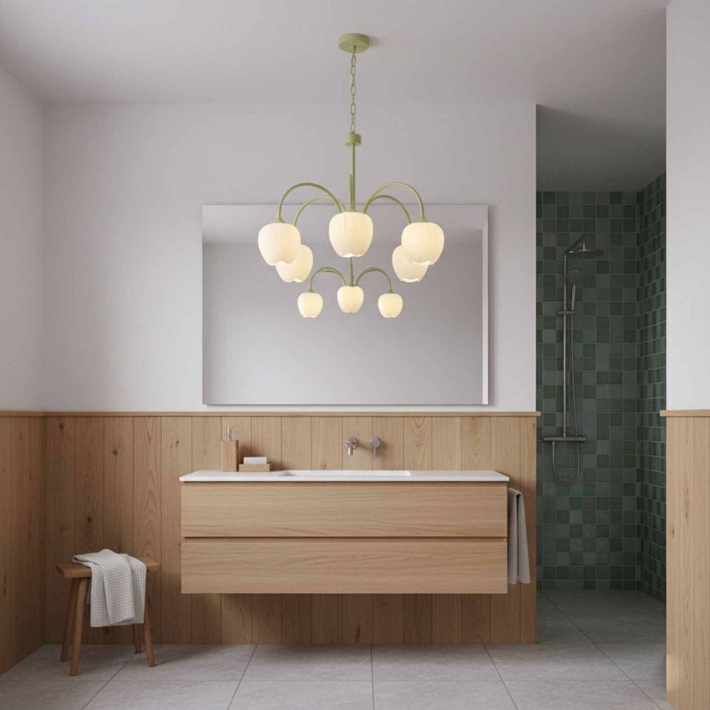 Tulip Matcha Chandelier
