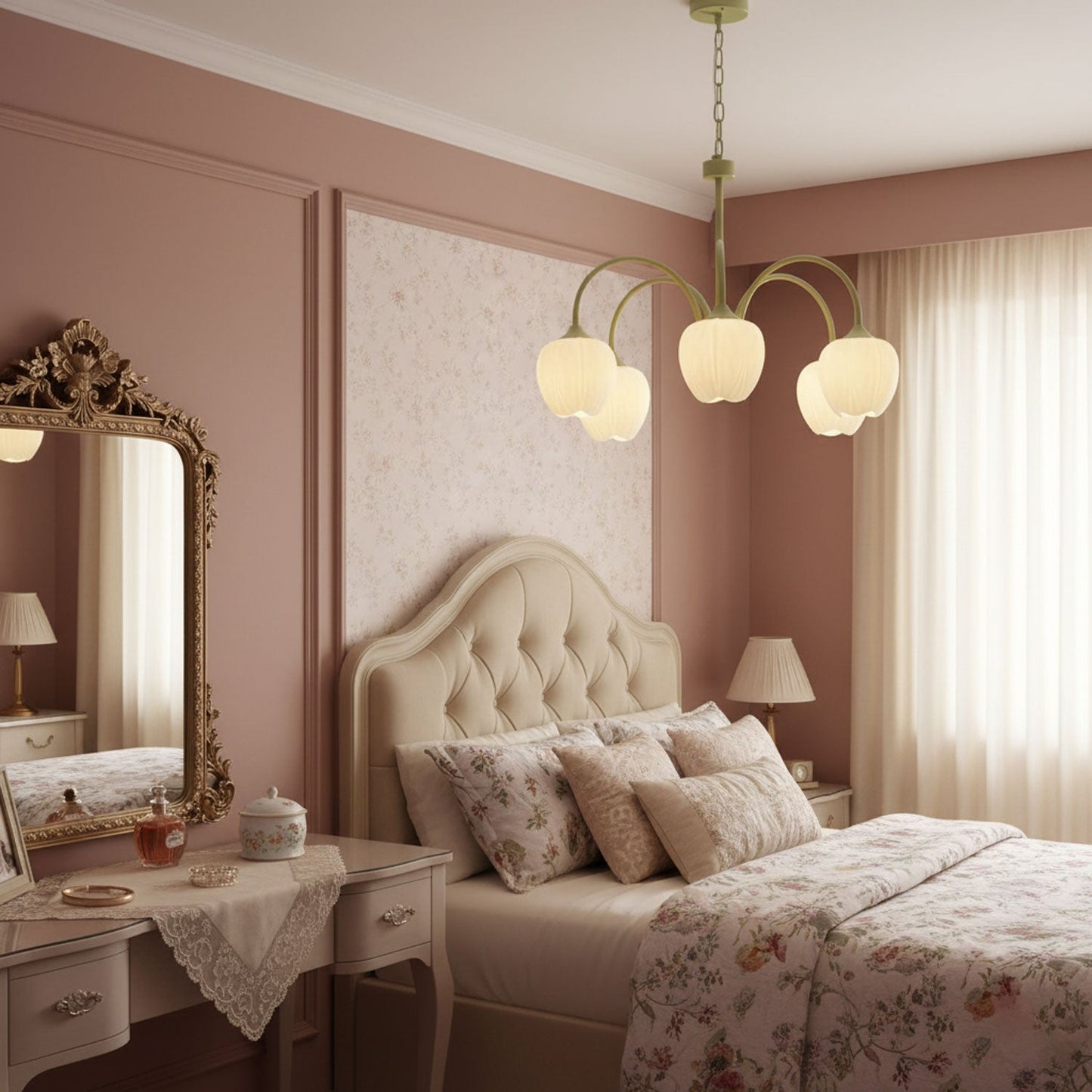 Tulip Matcha Chandelier