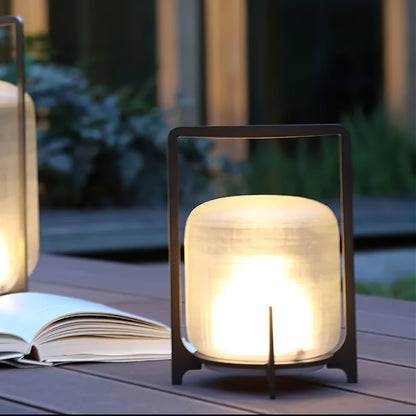 Steel Twilight Lantern Table Light