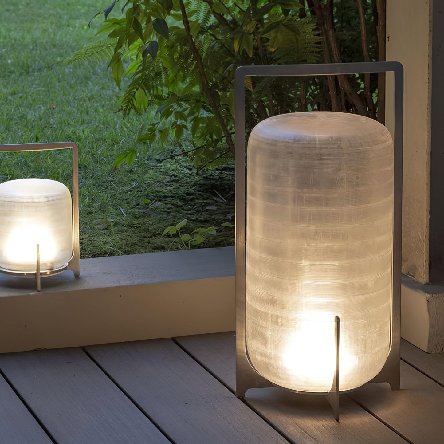 Steel Twilight Lantern Table Light