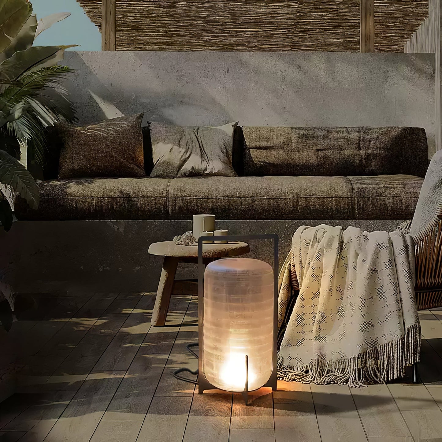 Steel Twilight Lantern Table Light
