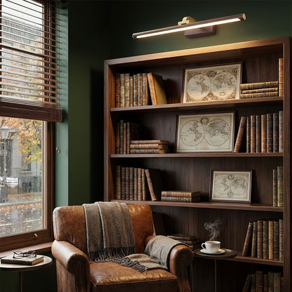 Walnut Color Linear LED Wall Light