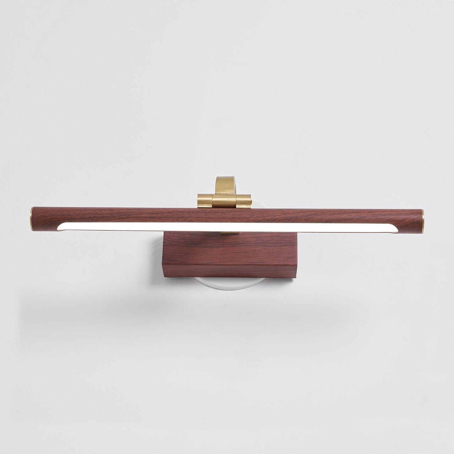 Walnut Color Linear LED Wall Light