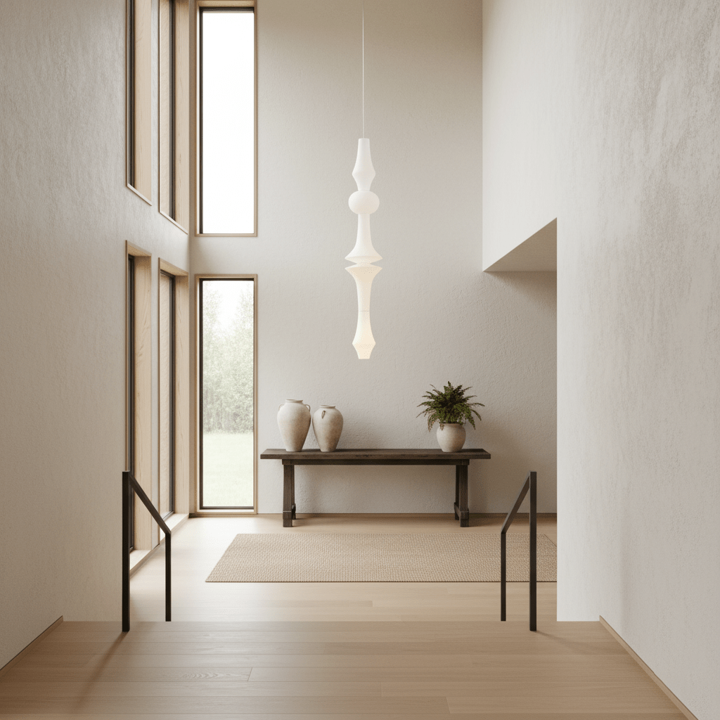 Washi Paper E Pendant Light