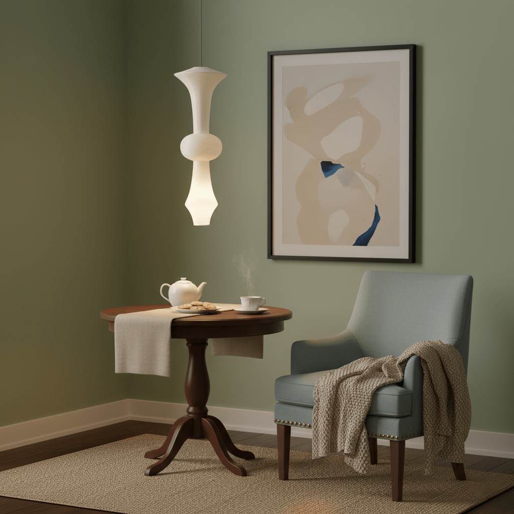 Washi Paper E Pendant Light